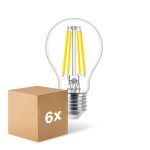 Mehrfachpackung 6x Philips MASTER Value LED Glühbirne E27 Birne Klar 7.8W 1055lm - 927 Extra Warmweiß | Höchste Farbwiedergabe - Dimmbar - Ersatz Für 75W