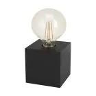 Eglo Tischlampe Prestwick 2 Holz Schwarz | IP20 - Geeignet für 1x E27 